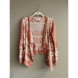 Women's Love Aztec Tribal Cardigan Southwest Sweater Size S/M boho‎ streetware